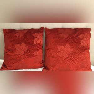 Fall Leaf Pattern quilted Throw Pillows